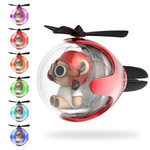 Red 자동차 방향제, 6가지 색상 자동 조명 및 4가지 향 패드 - 가벼운 향기, 장식용 자동차 액세서리, 귀여운 벨렌틴의 날 작은 선물