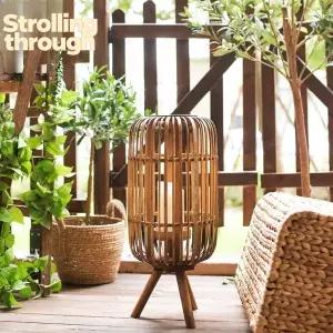 호환  JK Mu를 수제 대나무 바닥부터 천장까지 이어지는 분위기 있는 등불 오래된 홈스테이 발코니 안뜰 조