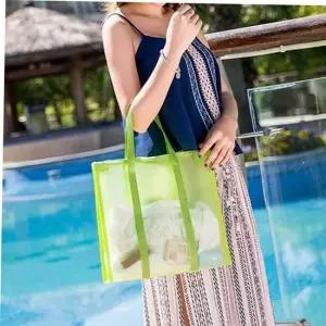 아쿠아 물놀이가방 그린 방수 PVC 비치백