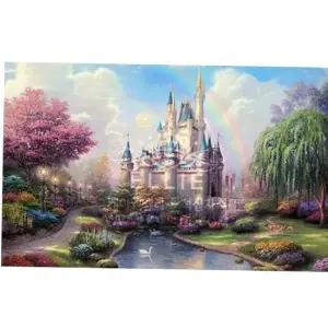 (패브릭) 보석십자수 성 사각 디즈니 비즈십자수 40x60