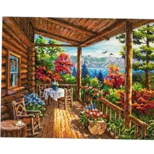 비즈십자수 TBZ 숲속의 별장 (캔버스) 보석십자수 40x50