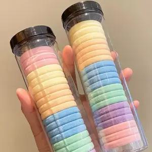 고탄력 짱짱한 머리끈세트 마카롱 20개 1세트 머리끈 여성머리끈