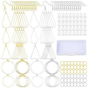 저자극성 귀걸이 제작 키트 후크 후프 및 비딩 액세서리 발견물 용품 종합 세트
