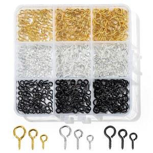 아트 비즈 공예용 작은 나사 450개 세트 3가지 프로 제작 컬러 주얼리 전용 소품