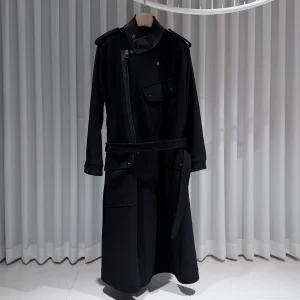 톰포드 더블프레스트 레더 롱 블랙 코트 사이즈 48 149873399