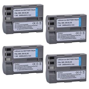 니콘 카메라 EN-EL3e 배터리 EN EL3e D300S D80 D90 D50 L50 액세서리 2400mAh