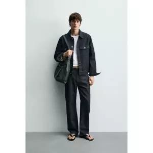 ZARA 베이직 데님 재킷 - 인디고