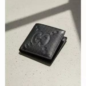 구찌 점보 GG 남성 가죽 반지갑 블랙 739475 AABY0 1000