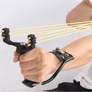 유해조류 퇴치 전문가용 새총 자석 손목지지대 고무줄총 서바이벌 용품