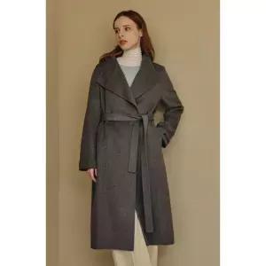 [리안뉴욕] 세미 하이넥 핸드메이드 코트