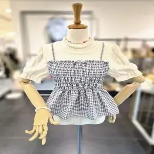 [대구백화점] [이프네]스모크체크블라우스V(IQ4WBL10)