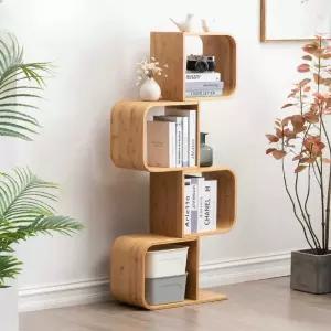 3단 방 인테리어 책장 S형 우드 모듈책장 장식 목재선반