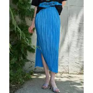 [롯데백화점]르니앤맥코이 사이드슬릿 플리츠 롱 스커트 MM07SK500FJY