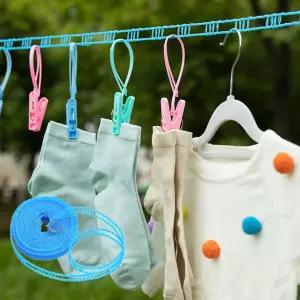 마술 사다리 이중 세탁 빨래 줄 빨래줄 이중빨래줄 여행용빨래줄 세탁줄