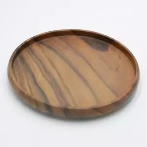 다과 우드플레이트 아카시아 원형 나무접시 25cm