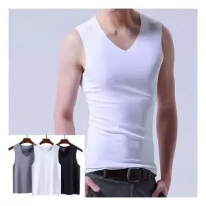 LND 아이스 에어플로우 V넥 남성 심리스 무봉제 쿨 나