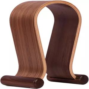 책상용 ZJL 우드 헤드폰 스탠드 - 헤드셋 홀더 귀여운 게이밍 나무 걸이 후크 랙 베이스 수납 액세서리