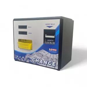 메가 자판기 달러 지폐 교환기 블랙 - 세탁소 아케이드 및 슬롯용 뒷문 분기 또는 토큰 3000 코인 용량