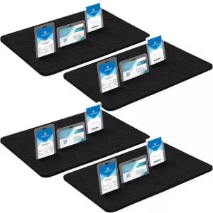 Wesiti 4개 나무 이름 배지 홀더 ID 태그 정리함 트레이 디스플레이 플레이트 표지판 장식 15.3 x 11 0.5