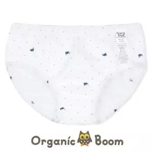 오가닉붐 인증받은 진짜 오가닉 무형광 국내제조 아기고래 남아 아동 유기농 삼각 팬티 100호까지 요청시