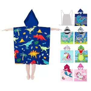 Growell 후드 비치 타월 - 목욕 타월 수영 커버업 에서 수영 타월 빠른 건조 경량 부드러운 극세사 판초 76