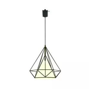 [Deco] 인테리어 레일등기구 펜던트 1등 블랙 스틸 레일형