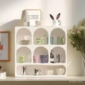 컵보드 미니찬장 머그컵 수납 사무실 58x8x56cm 화이트 보관함 주방