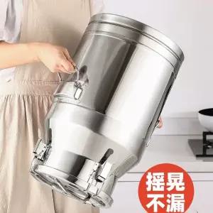 스텐밀폐통 우유통 저장 5L 압력 5CM 지름 4 특두께 와인 3 7 5X36 가정용 높이