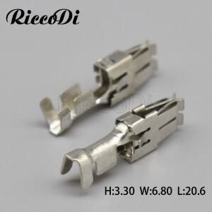 100피스 6.3mm 시리즈 자동차 스플 라이스 와이어 터미널 926965 -1 비절연 암 압착 단자 DJ6218B-E6.3B