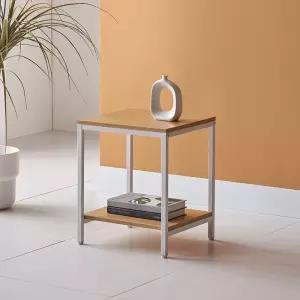 내츄럴화이트 칼스타드 사이드테이블협탁 쇼파소 2단