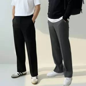 남성 세미와이드슬랙스 기모 링클프리 스판 남자 정장바지 빅사이즈1207213