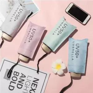 국산양산 초경량 초소형 체크 자동 우산 여행 양산 접이식