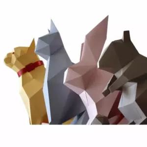 종이접기공예 동물 크래프트 종이크래프트 페이퍼 3D