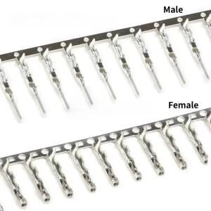 200피스 Dubang 2.54mm 남성 및 여성 핀 커넥터 압착 단자 키트 하우징 점퍼 와이어 케이블 DIY 적합