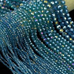 공작 블루 축구 오스트리아 크리스탈 유리  스페이서 비즈  쥬얼리 제작 팔찌 목걸이 귀걸이 DIY  3-8mm  2