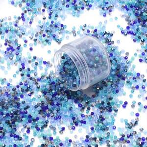 500피스 2mm 혼합 AB 색상 체코 크리스탈 Bicone 유리  스페이서 비즈 공예 수제 팔찌 DIY 쥬얼리 대량 만