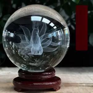 구미호 크리스탈 유리구슬 인테리어 장식 수정구 오브제 감성선물