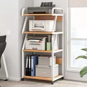 프린터 거치대 바퀴달린 복사기 월넛 라이트 프린트