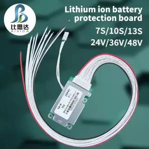 Bisida BMS 24V/36V/48V/7S/10S/13S 다른 포트 전자 자전거/전자 스쿠터 용 충전식 18650 리튬 배터리 보호