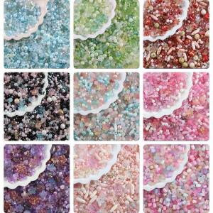 15g 컬러풀 믹스 스타 하트 나비 유리 루즈 스페이서 비즈 DIY 쥬얼리 제작 팔찌 목걸이 키체인 액세서리