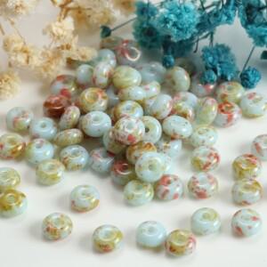 3x6mm 혼합 색상 휠 글라스 비즈 플랫 아바쿠스 스페이서 DIY 팔찌 목걸이 귀걸이 핸드메이드 쥬얼리 제작