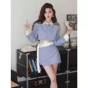 반팔 데님재킷 여름 숏코트 여성 코디 쇼트 반소매 카라넥 미니