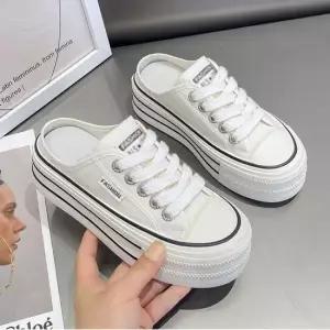 여자 통굽 키높이 뒤뚫린 운동화 스니커즈 뮬 여성스니커즈 뮬스니커즈 여름운동화