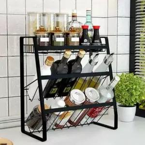 [생활] 정리함 미니선반 양념 수납장 철제 와인 주방 폭좁은