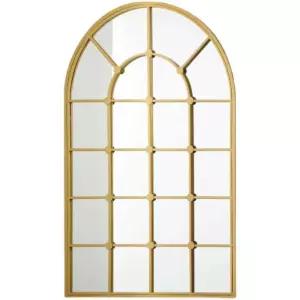 골드 카페 클래식 창문 프레임 거울 아치형 대형 블랙 벽면