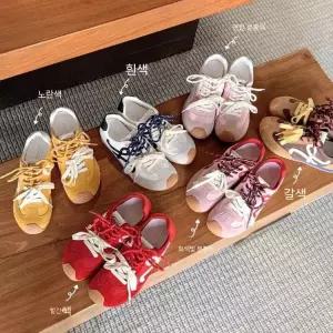 여친 빈티지 캔버스화 스트랩 가보시 앵클 슈즈 쁘띠 BE5