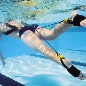 신체 옐로우 킥 용품 다리 트레이너 수영 고무줄 훈련
