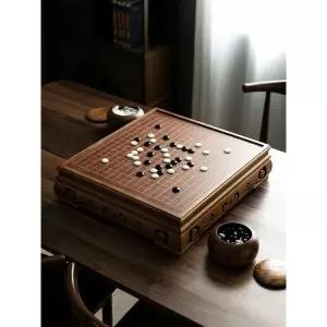 원목 바둑알포함 바둑판 대국 고급 정통 기원 비자목 세트