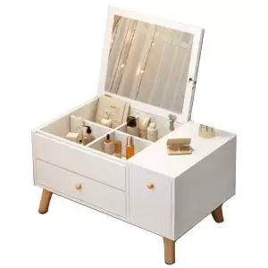 생 거울 미니멀 책상 접이식화장대 틈새 학생 좌식 LED