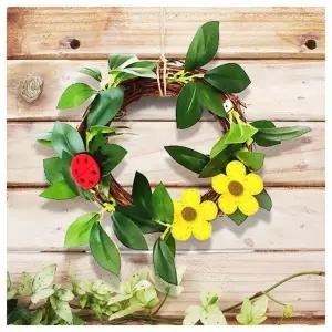 창의체험- 조화식물 잎 자연리스 4인 패키지